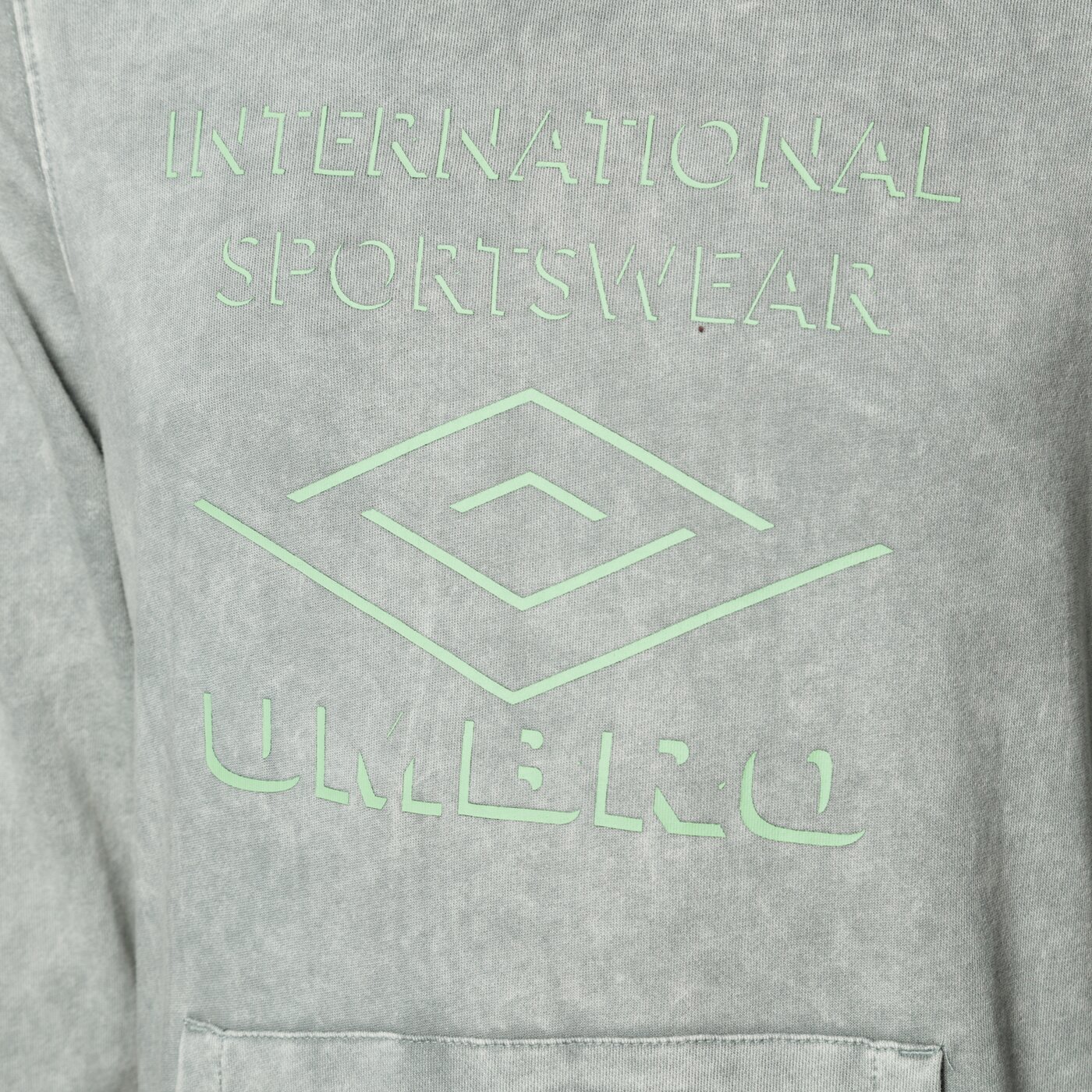 Bluza męska UMBRO BLUZA Z KAPTUREM LARGE LOGO 65990u-bej kolor szary