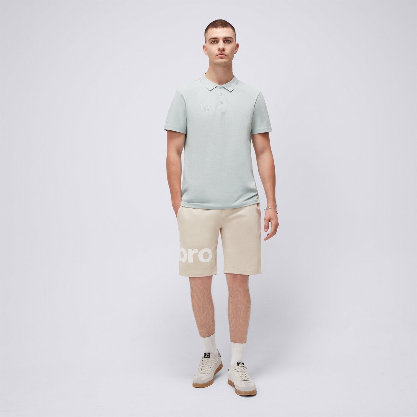 Koszulka polo męska UMBRO POLO ESS ul125pom90006 kolor zielony