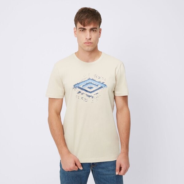 Koszulka męska UMBRO T-SHIRT CAPRIS ul124tsm11003 kolor beżowy