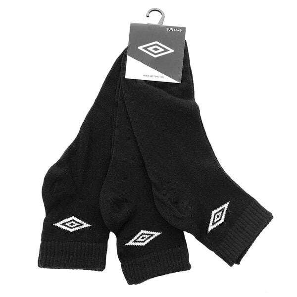 Skarpetki damskie UMBRO SKARPETY 3PPK QUARTER BLACK um24168e kolor czarny