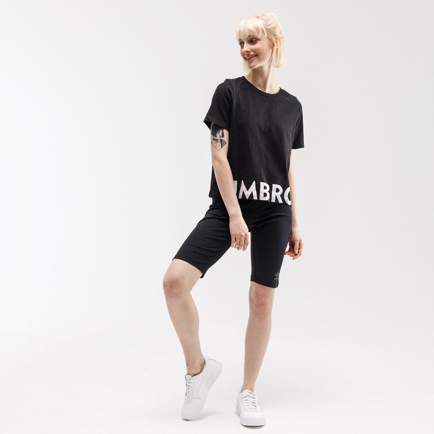 Spodenki damskie UMBRO SZORTY BRANDED CYCLING 65741u-060 kolor czarny