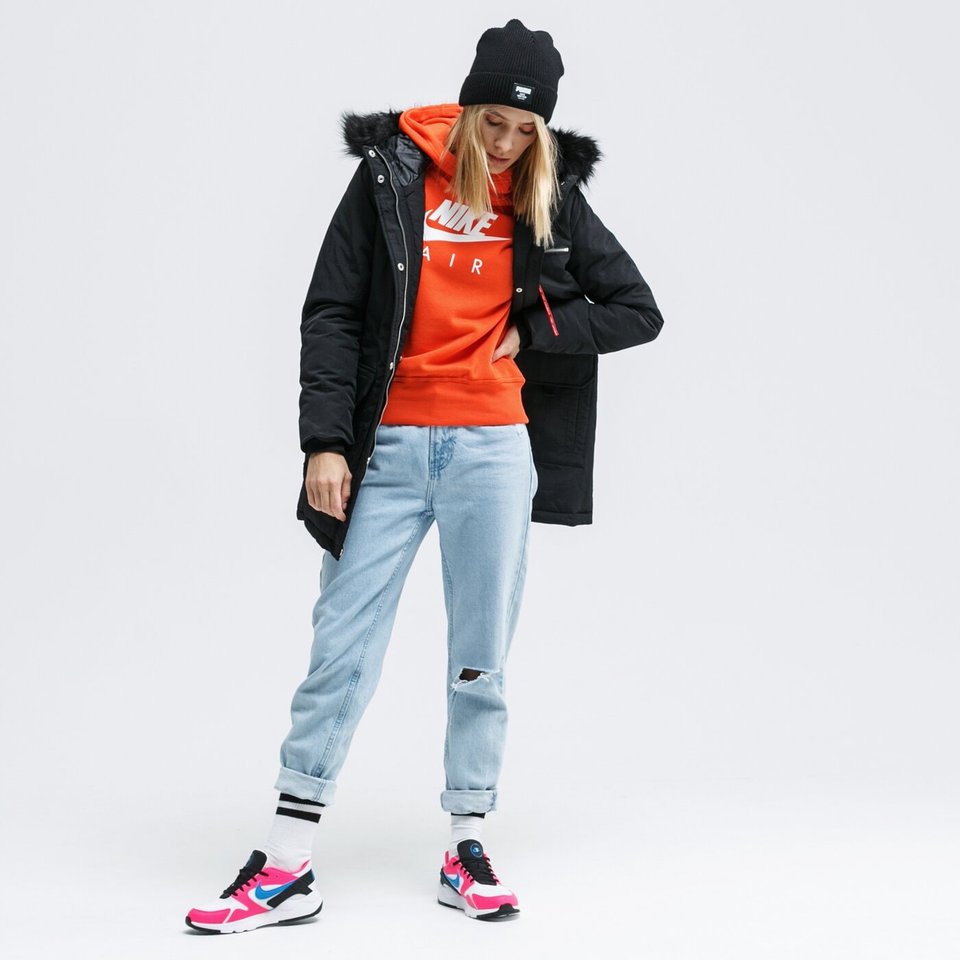 Bluza damska NIKE BLUZA W NSW AIR BB bv5132-891 kolor pomarańczowy