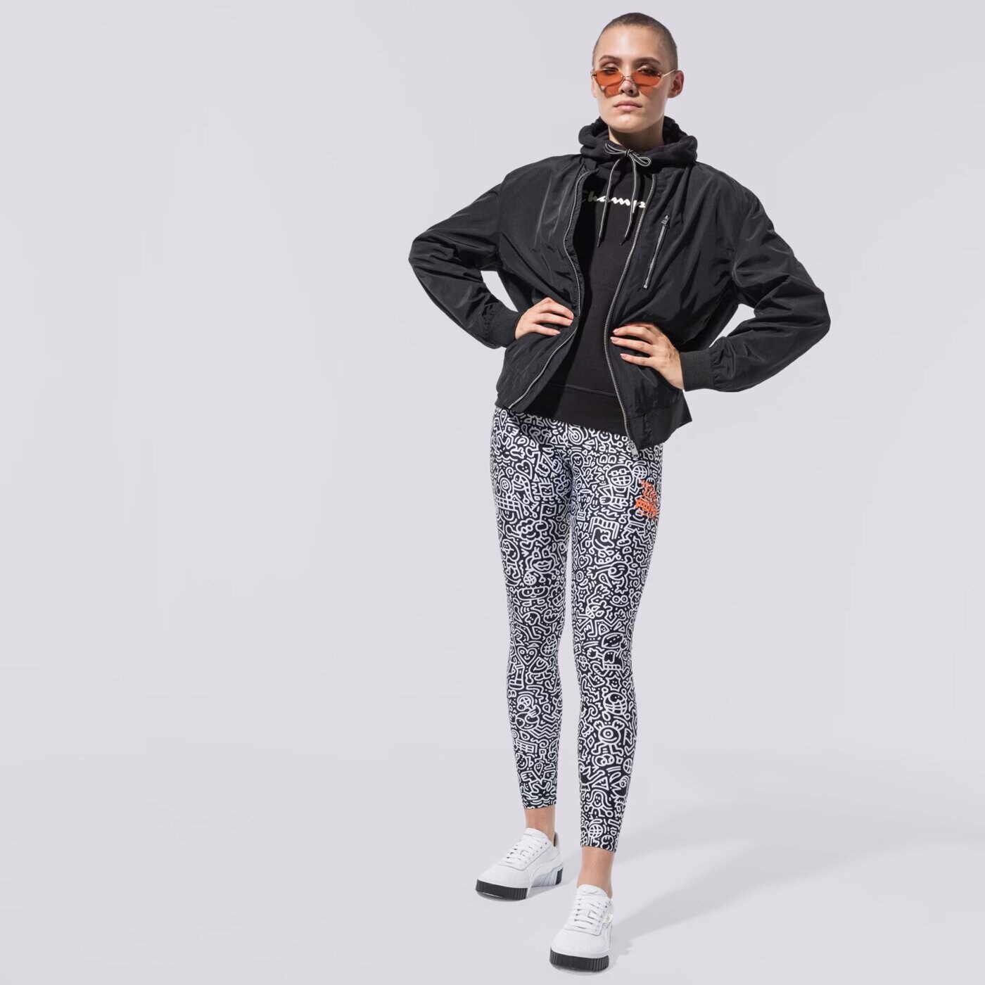 Bluza damska CHAMPION BLUZA Z KAPTUREM HOODED SWEATSHIRT 113207kk001 kolor czarny