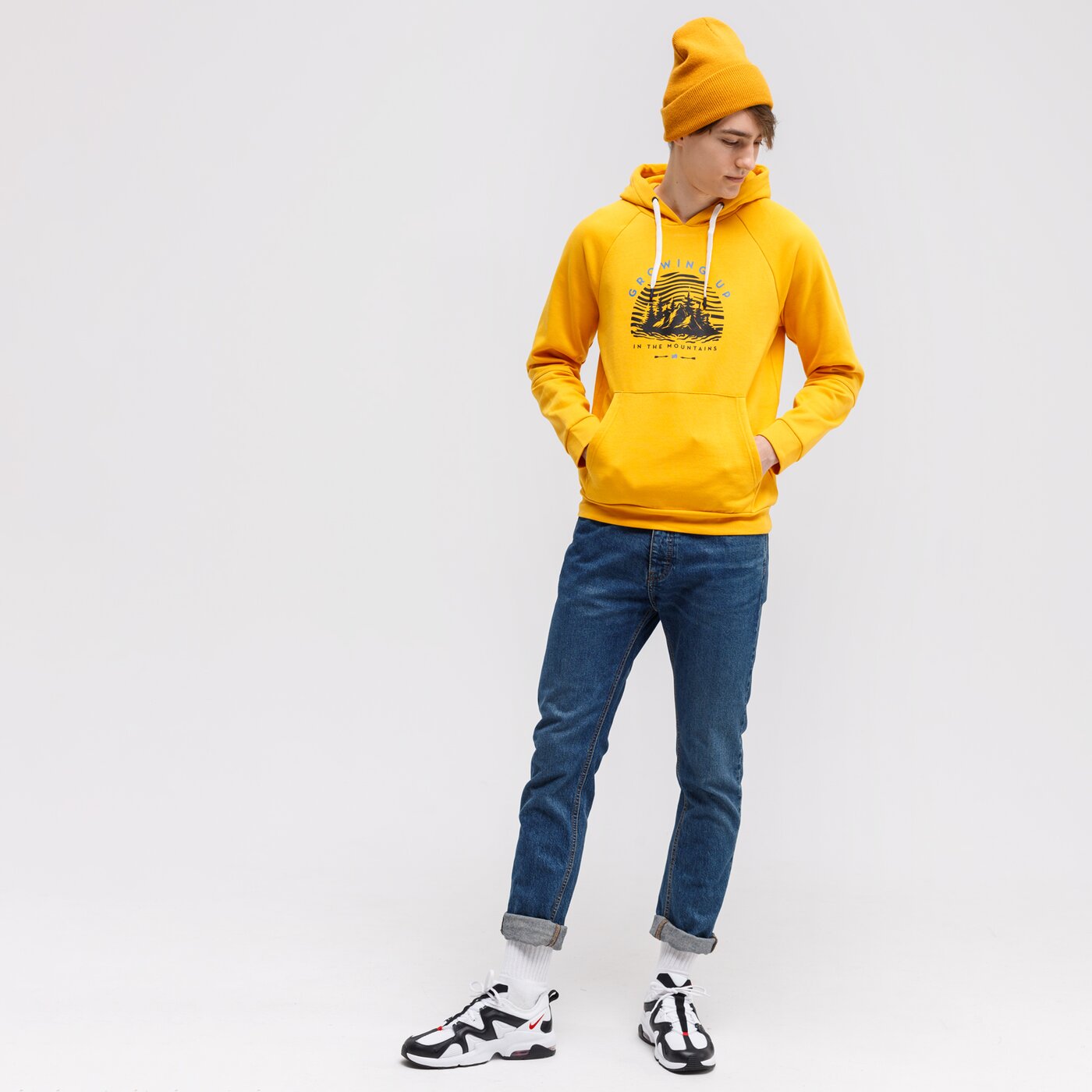 Bluza męska UP8 BLUZA Z KAPTUREM MATTISON up121blm32002 kolor żółty