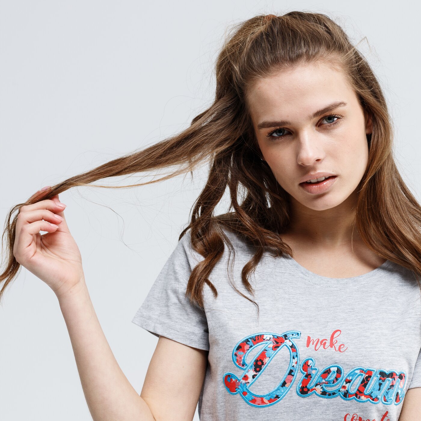 Koszulka damska UP8 T-SHIRT WEEVIL up120tsd25001 kolor szary