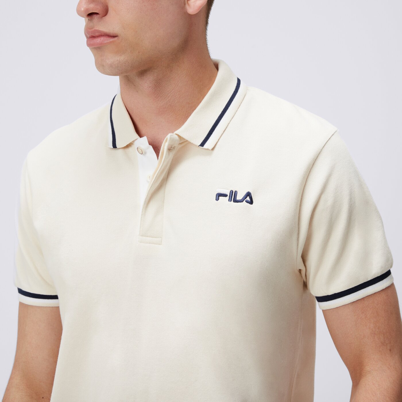 Koszulka polo męska FILA POLO PAZZO ss17spm041792 kolor beżowy