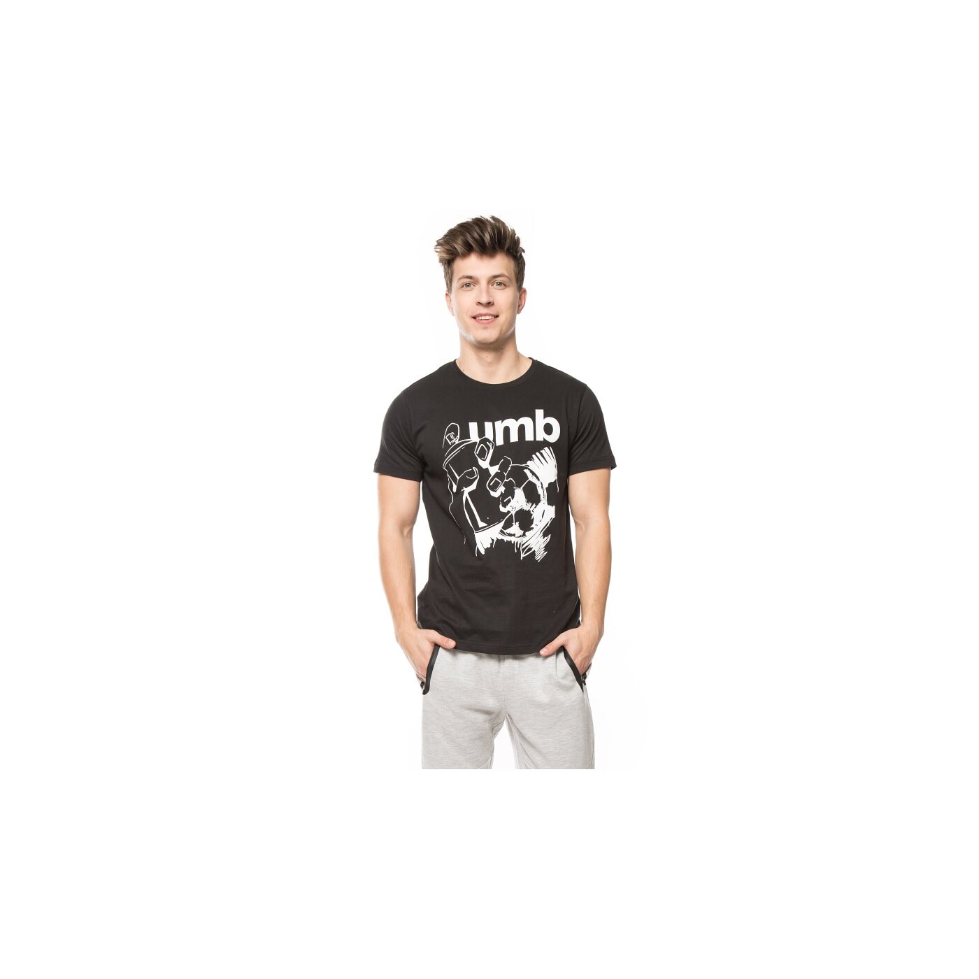 Koszulka męska UMBRO T-SHIRT OSPRAY M ul16tsm80001 kolor czarny