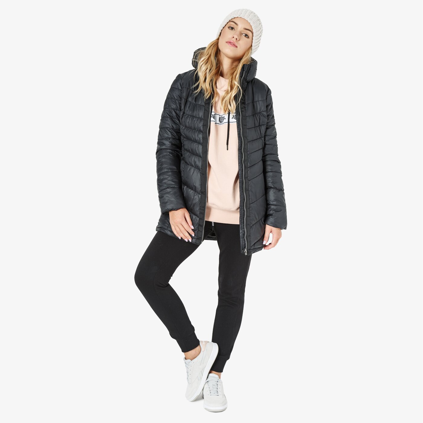 Kurtka zimowa damska LOTTO KURTKA IZA IV LONG JKT PAD W t5506 kolor czarny