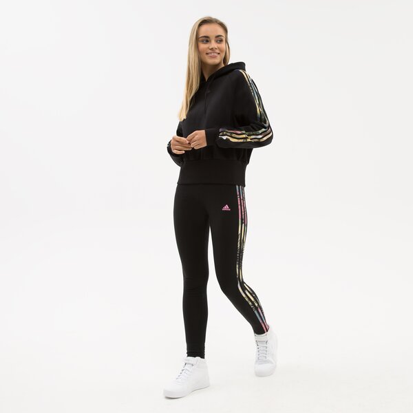 Bluza damska ADIDAS BLUZA Z KAPTUREM W AOP HD hi0028 kolor czarny