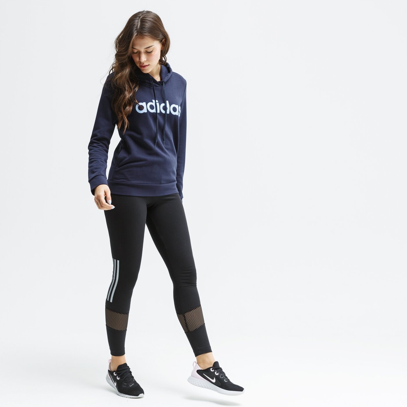 Spodnie dresowe damskie ADIDAS LEGGINGS W MO COOL eh6465 kolor czarny