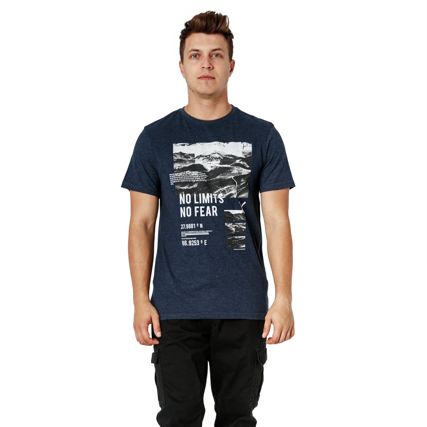 Koszulka męska FEEWEAR T-SHIRT SS BLOCK fw38tsm24001 kolor granatowy