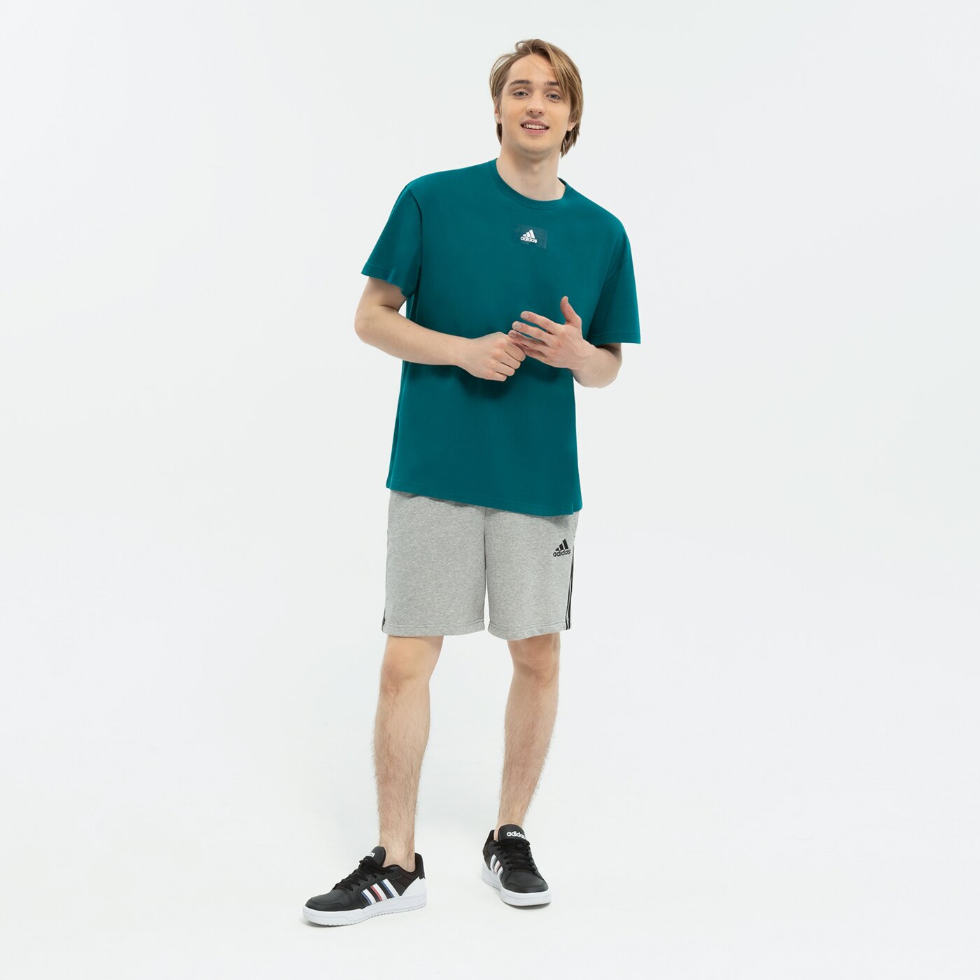 Spodenki męskie ADIDAS SZORTY M 3S FT gk9599 kolor szary