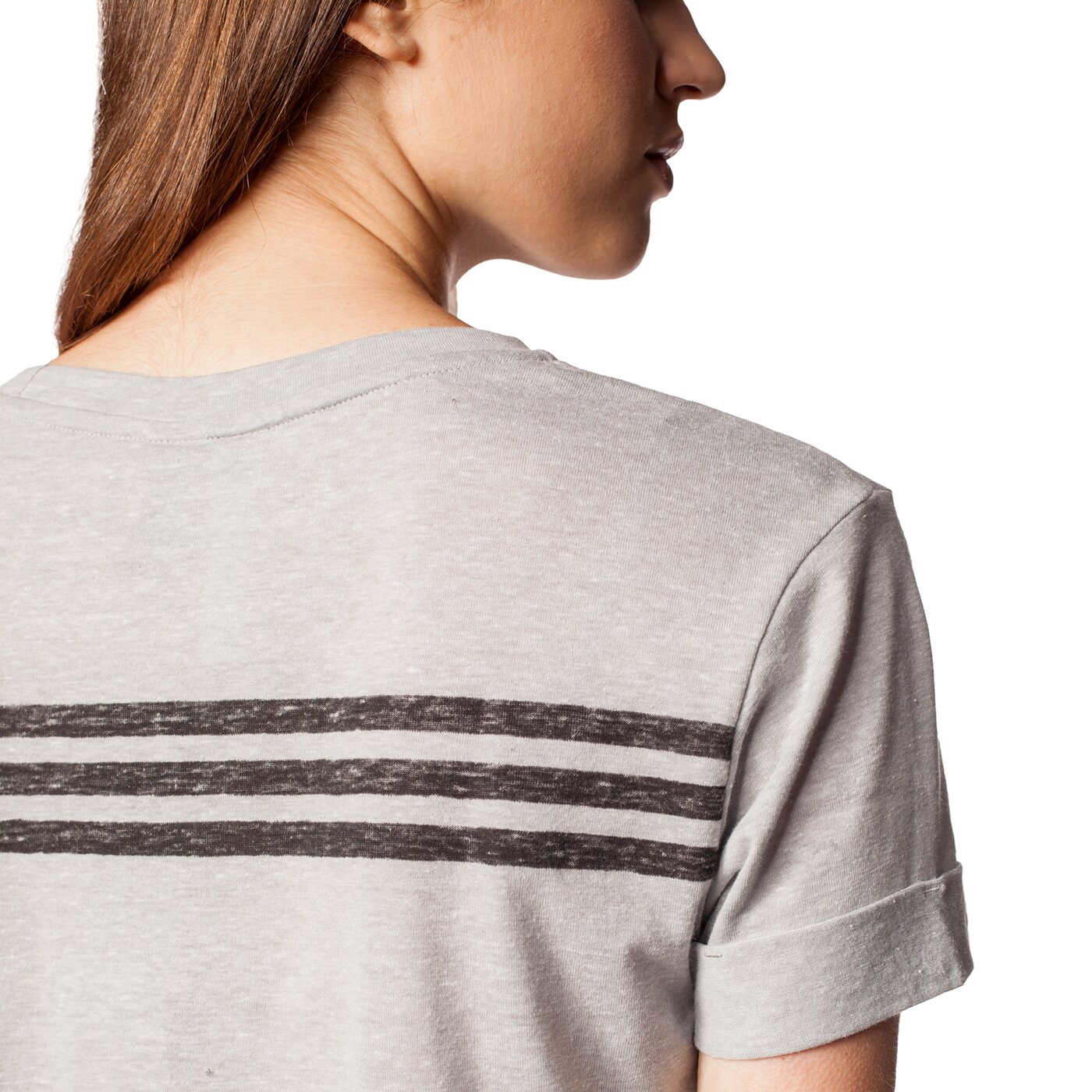 Koszulka damska ADIDAS T-SHIRT SS 3S BOYFRIEND ay0184 kolor szary