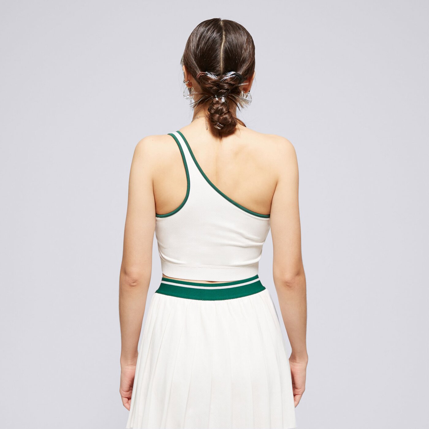 Top damski REEBOK BRA CL Q2 CS ASYM BRALETTE 100075524 kolor biały