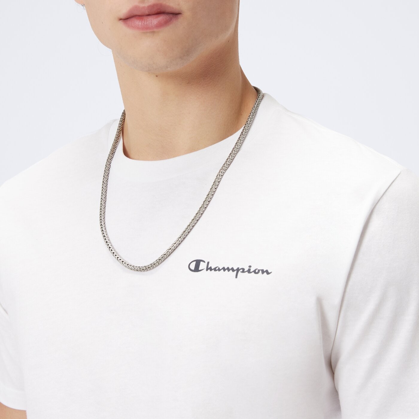 Koszulka męska CHAMPION T-SHIRT CREWNECK T-SHIRT 218281ww001 kolor biały