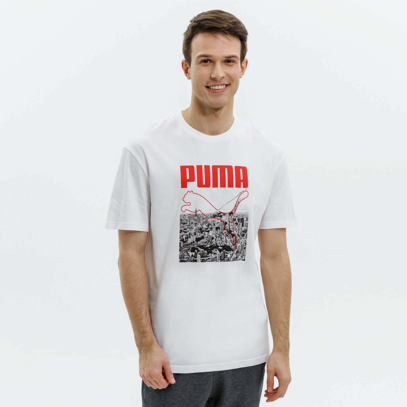 Koszulka męska PUMA T-SHIRT SS PHOTOPRINT 845850 02 kolor biały