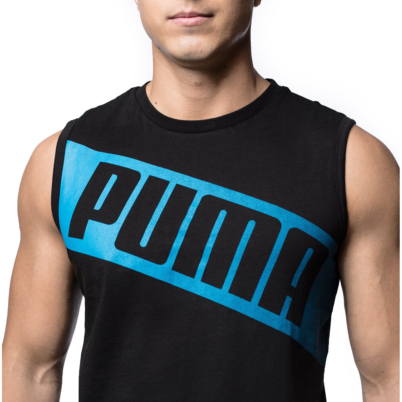 Tank top męski PUMA TANK FUN BIG LOGO SL 83818801 kolor czarny