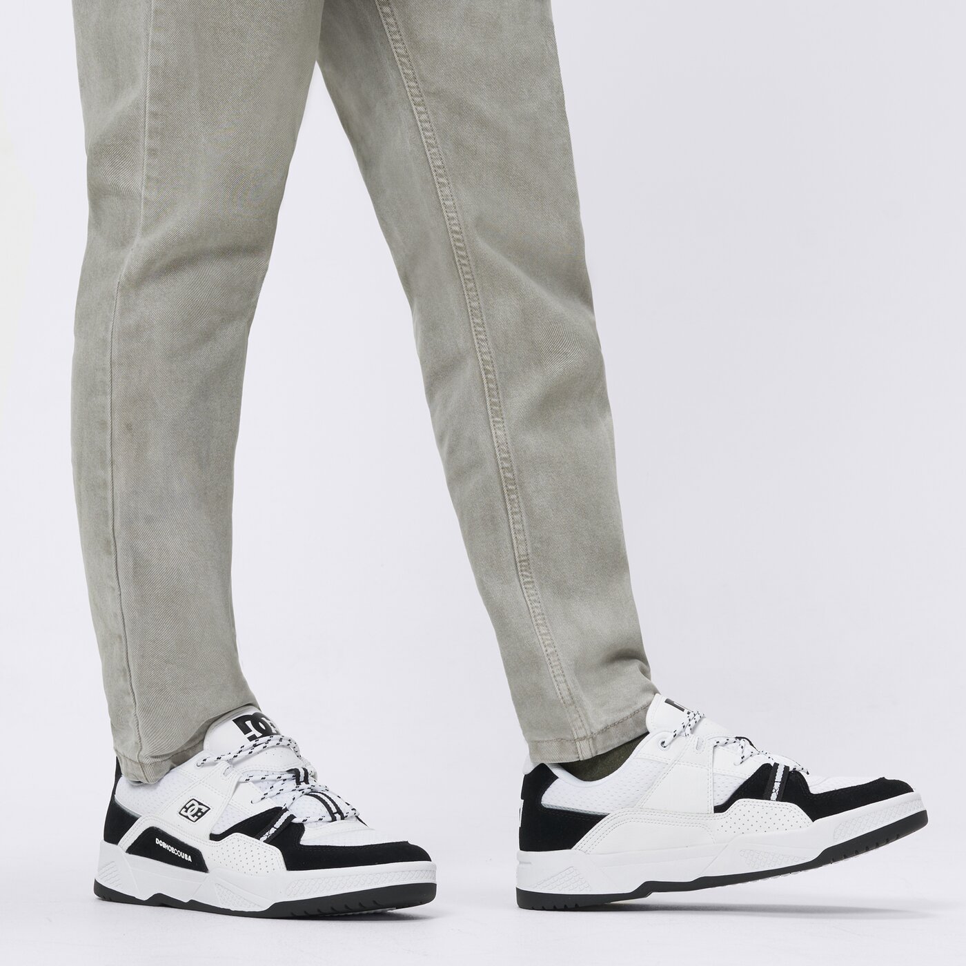 Buty sportowe męskie DC CONSTRUCT adys100822-bkw kolor biały