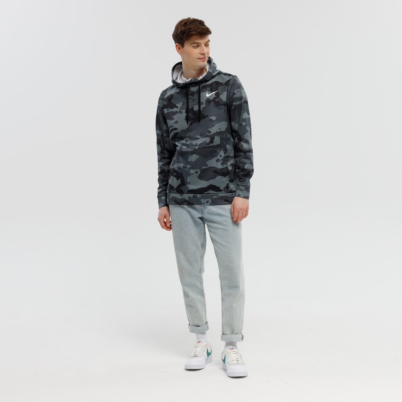 Bluza męska NIKE BLUZA M NK TF CAMO AOP HD PO dd1757-084 kolor szary