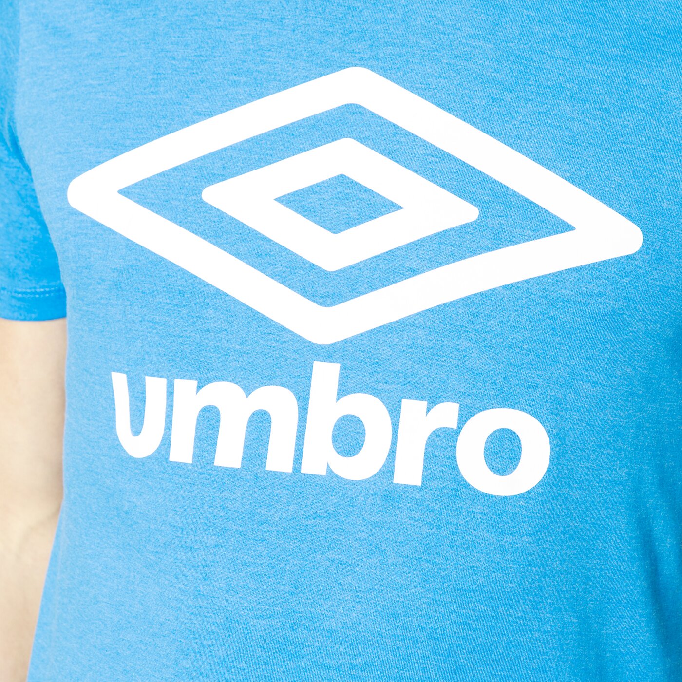 Koszulka męska UMBRO T-SHIRT SS FW LARGE LOGO COTTON 65352u-gru kolor niebieski