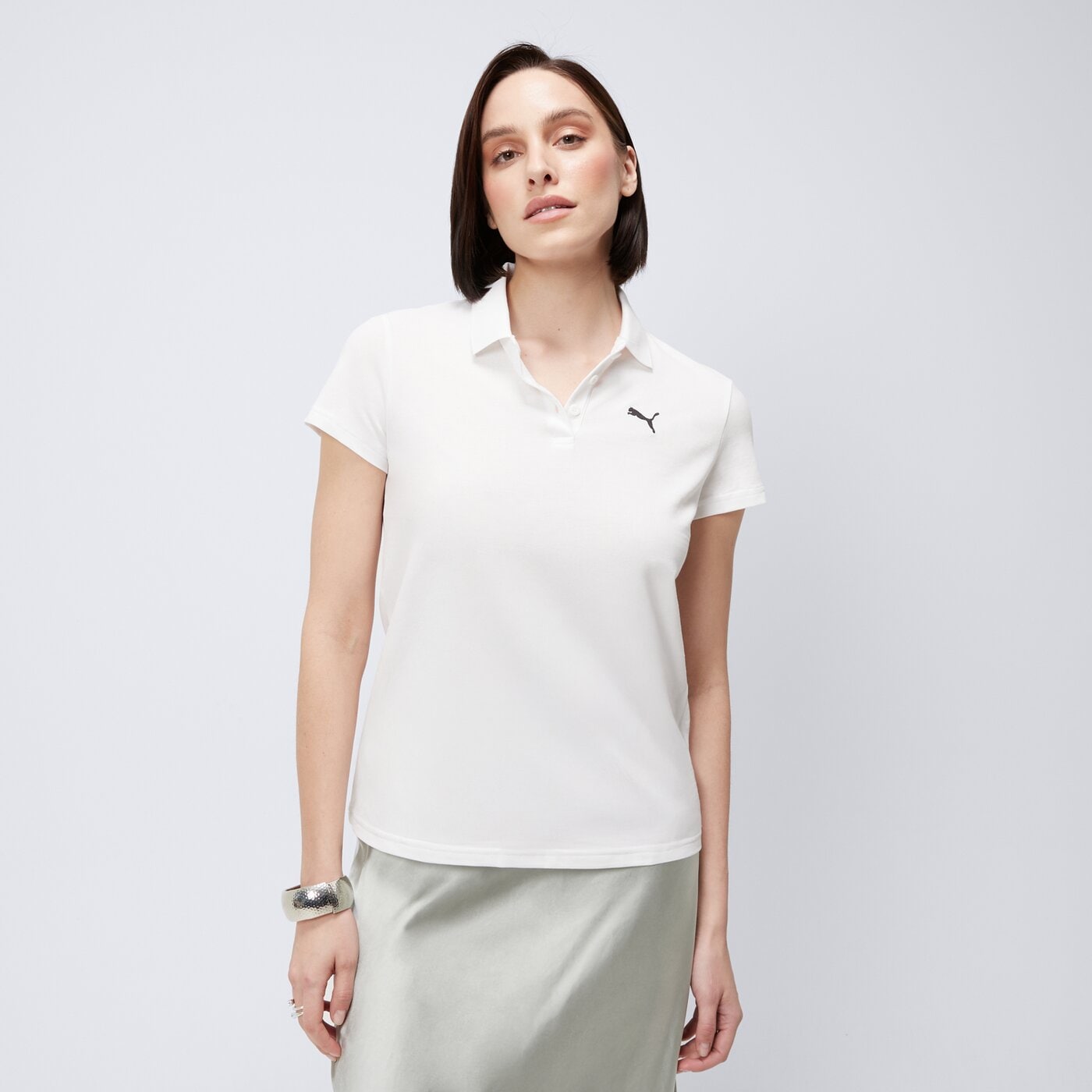 Koszulka polo damska PUMA POLO ESS POLO 682378 02 kolor biały
