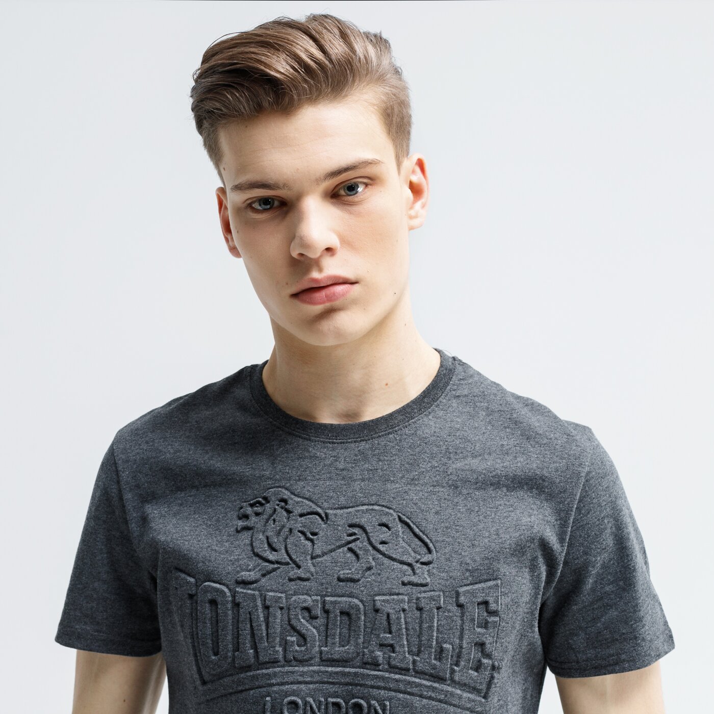 Koszulka męska LONSDALE T-SHIRT BROMPTON 115067-1590 kolor szary