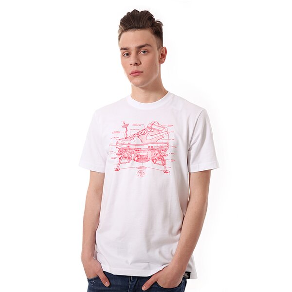 Koszulka męska NIKE T-SHIRT AF1 LUNAR LANDING TEE 611362100 kolor biały
