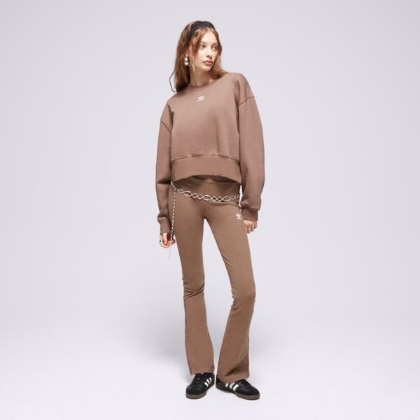 Spodnie dresowe damskie ADIDAS SPODNIE RIB FLARED PANT ir5945 kolor brązowy