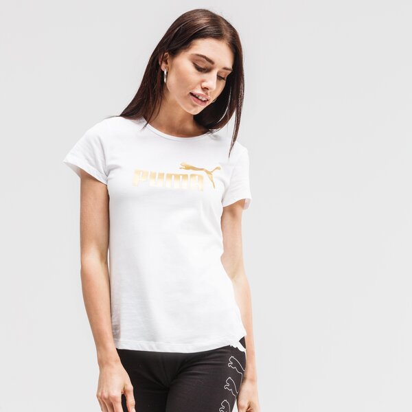 Koszulka damska PUMA T-SHIRT ESS+ METALLIC 582407 02 kolor biały