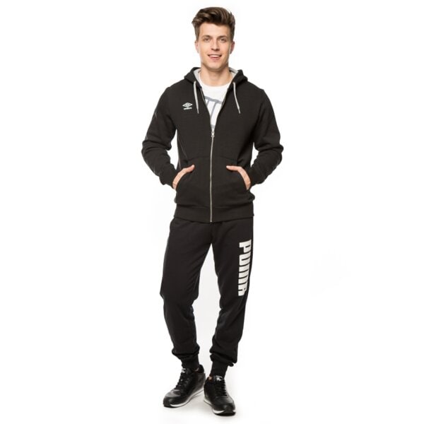 Bluza męska UMBRO BLUZA HOODED FULL ZIP 63167u060 kolor czarny