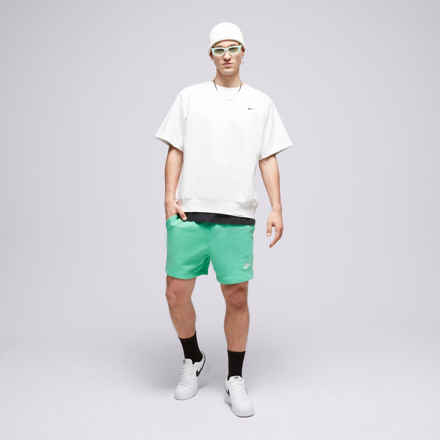 Spodenki męskie NIKE SZORTY M NK CLUB FT FLOW dx0731-363 kolor niebieski