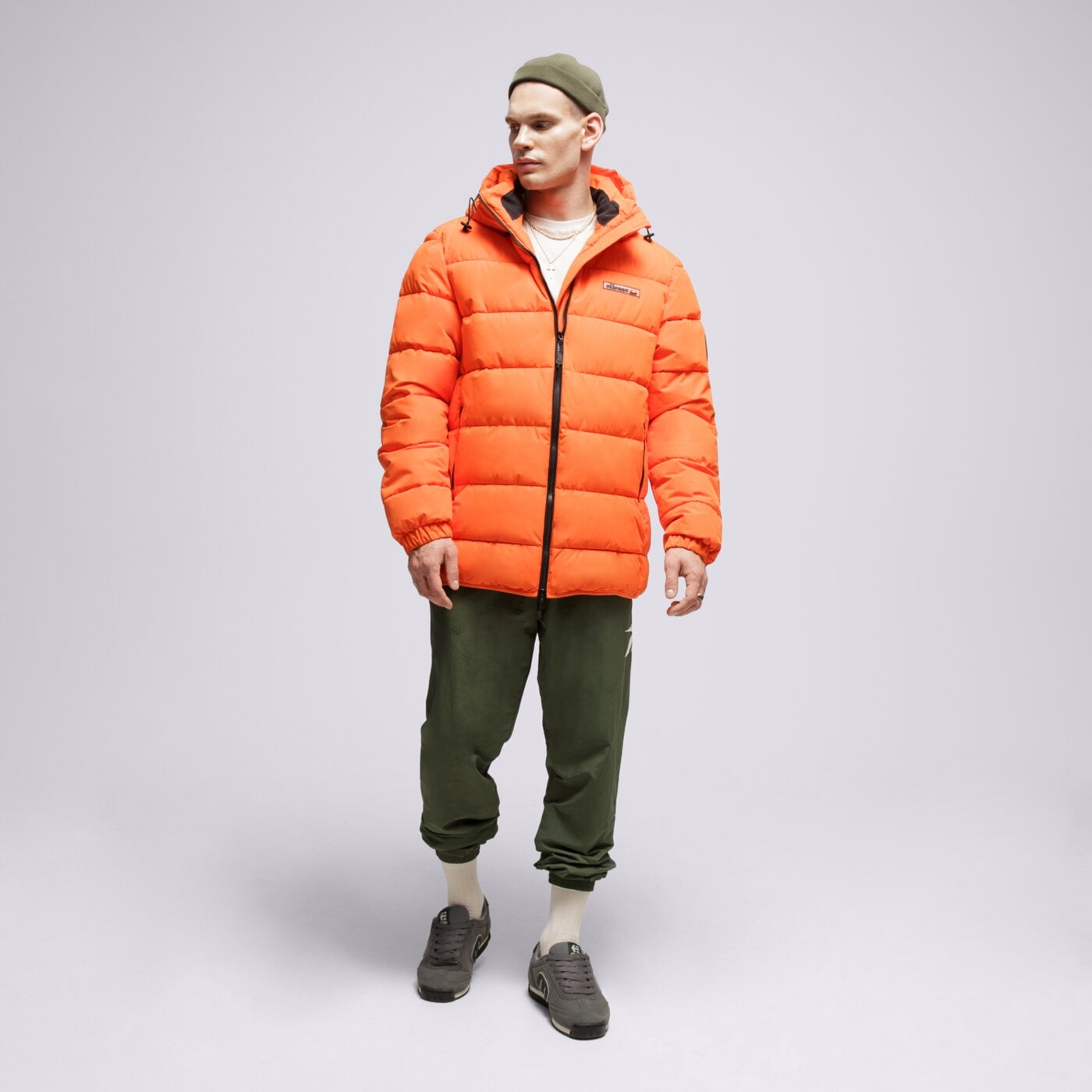 Kurtka zimowa męska ELLESSE KURTKA PUCHOWA GERANA PADDED JACKET ORNG sht19084704 kolor pomarańczowy