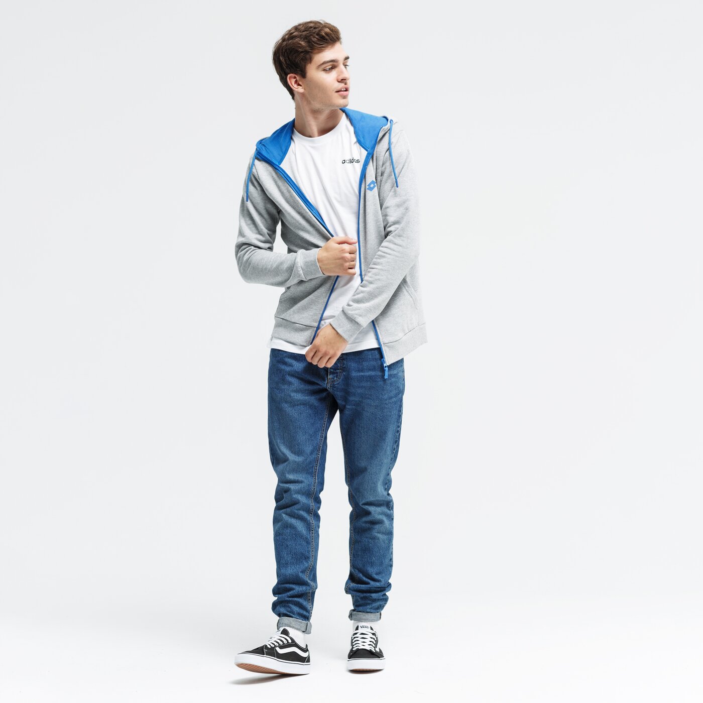 Bluza męska LOTTO BLUZA ROZPINANA Z KAPTUREM STORNO lo39blm05002 kolor szary