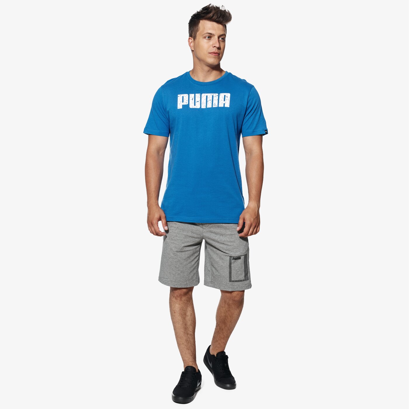 Koszulka męska PUMA T-SHIRT SS GRAPHIC 85261603 kolor niebieski