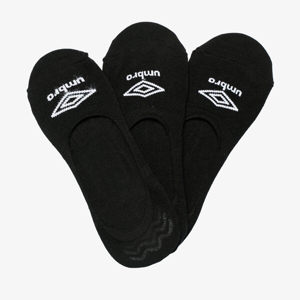 Skarpetki damskie UMBRO SKARPETY FOOTIE 3PK BLK V2 ul19ska01001 kolor czarny
