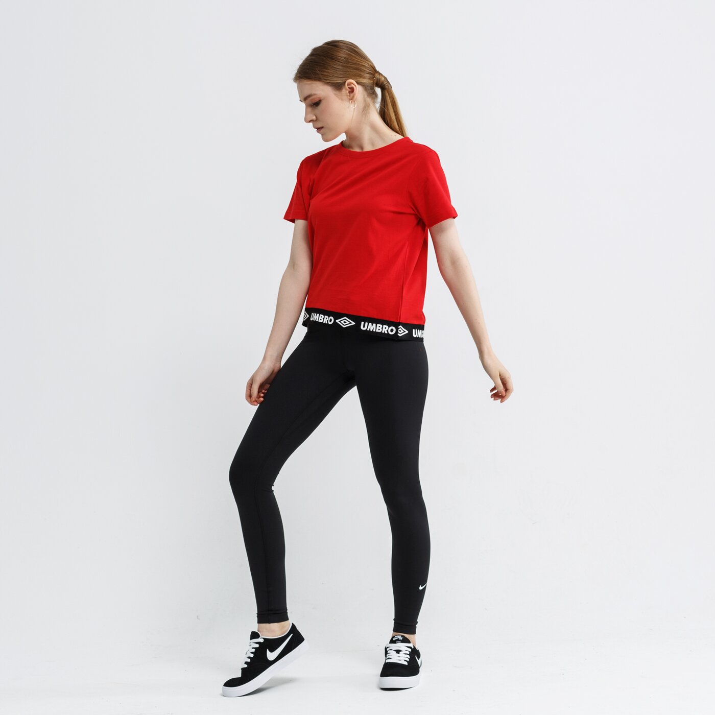 Koszulka damska UMBRO T-SHIRT SS SPICY ul19tsd29001 kolor czerwony