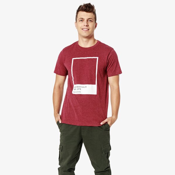 Koszulka męska LOTTO T-SHIRT SS HUE lo38tsm06003 kolor bordowy