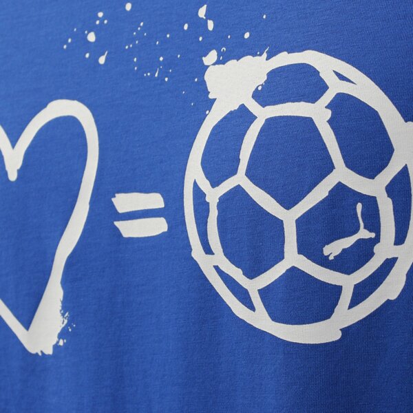 Koszulka męska PUMA T-SHIRT SS LOVE=FOOTBALL 74314902 kolor niebieski