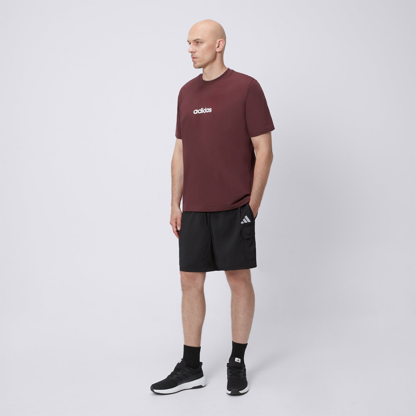 Koszulka męska ADIDAS T-SHIRT M LIN SJ T je8998 kolor bordowy