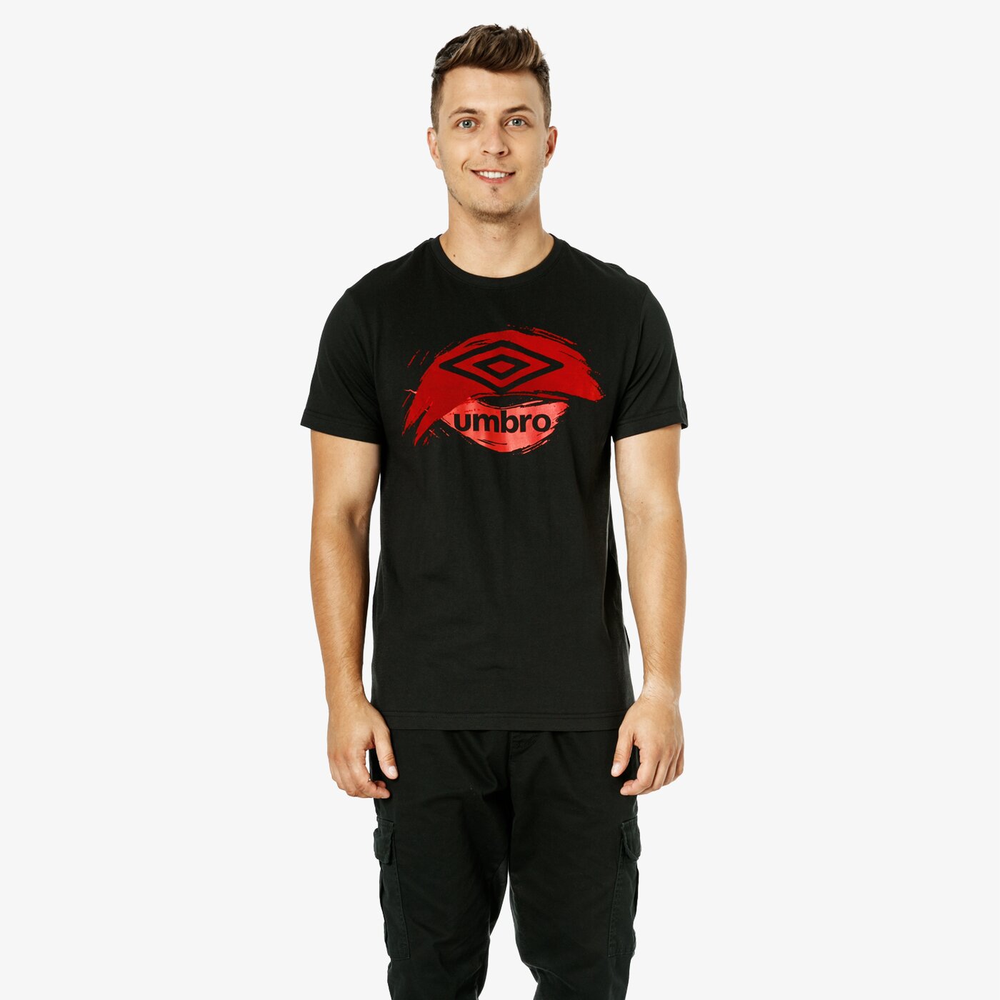 Koszulka męska UMBRO T-SHIRT SS STALWART ul38tsm38002 kolor czarny