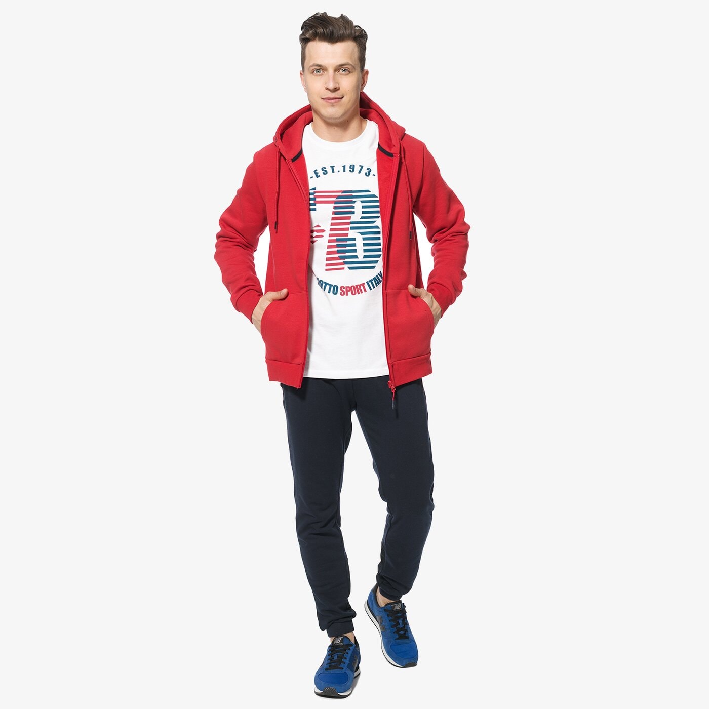 Spodnie dresowe męskie LOTTO SPODNIE WREN lo18spm16001 kolor granatowy