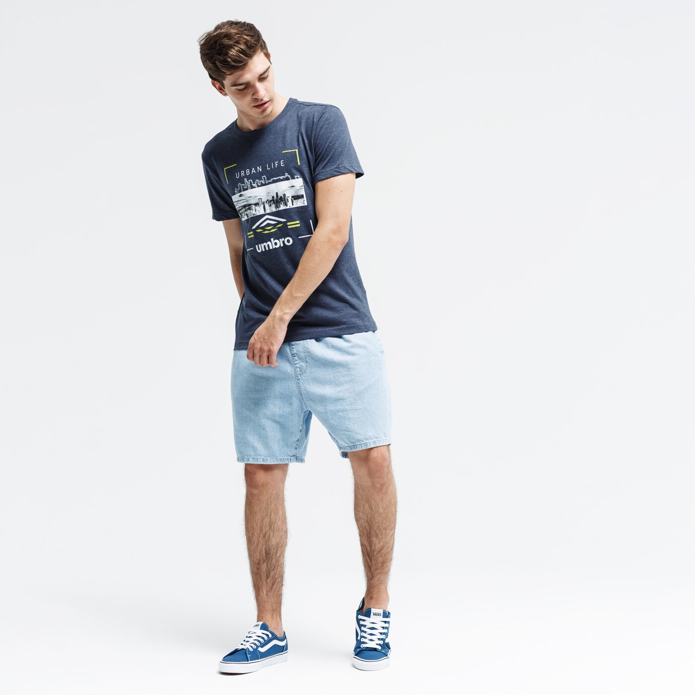 Koszulka męska UMBRO T-SHIRT MAURICE ul39tsm30002 kolor granatowy