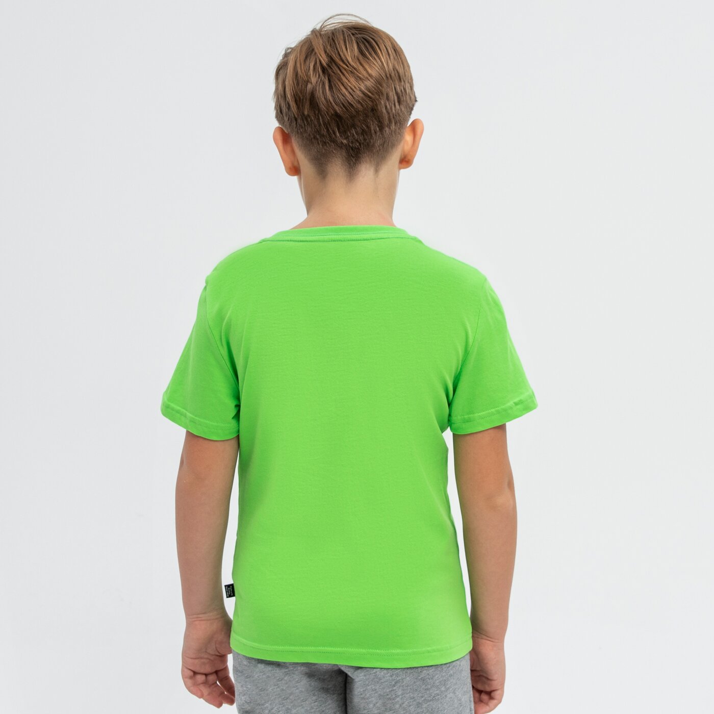 Koszulka dziecięca PUMA T-SHIRT SS ESS+ 2 COL LOGO B 586985 46 kolor zielony