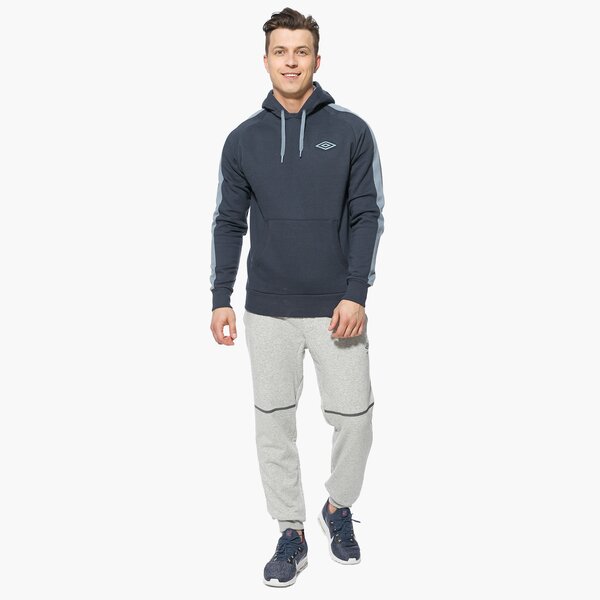 Bluza męska UMBRO BLUZA CONTRAST SLEEVE PANEL OH HOODED 65158ugkr kolor granatowy