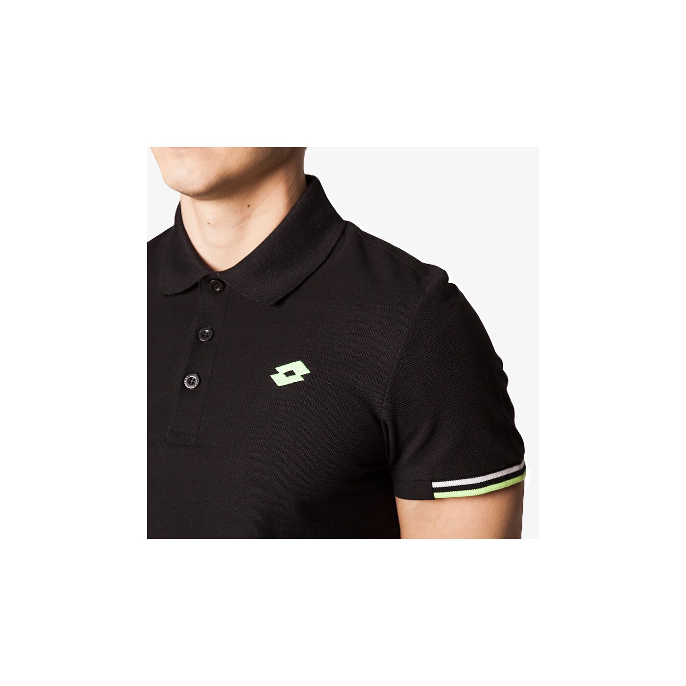 Koszulka polo męska LOTTO POLO BRODSY LOGO PLUS s0949 kolor czarny