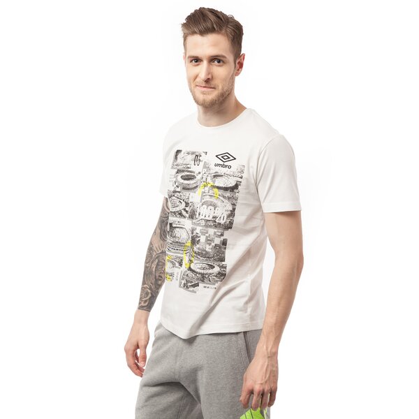 Koszulka męska UMBRO T-SHIRT DOST ul15tsmpr027 kolor biały