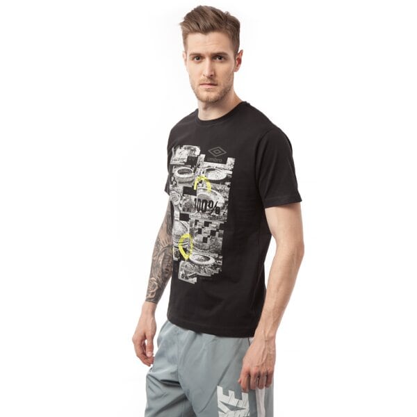 Koszulka męska UMBRO T-SHIRT DOST ul15tsmpr028 kolor czarny