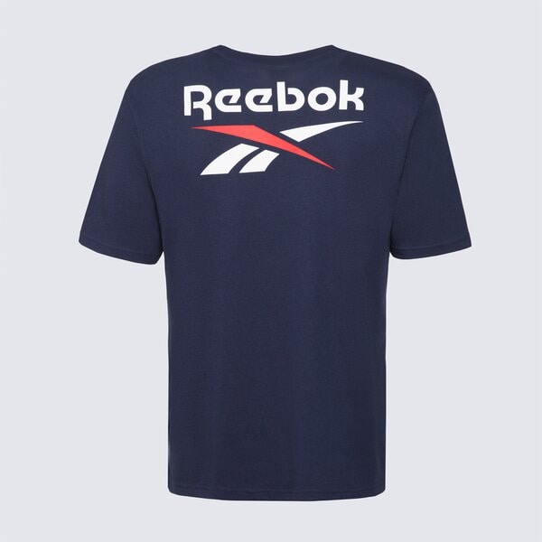 Koszulka męska REEBOK T-SHIRT MITCHAM FRNT BK LOGO CREW NECK 100240880 kolor granatowy