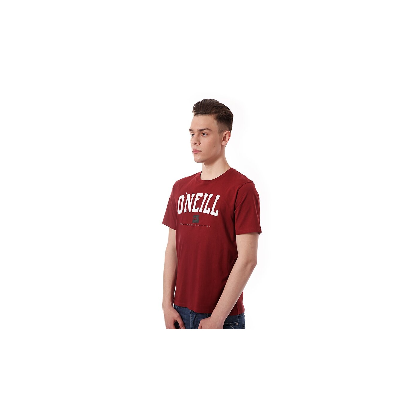 Koszulka męska O'NEILL T-SHIRT 101 S/SLV TEE 4036083055 kolor bordowy