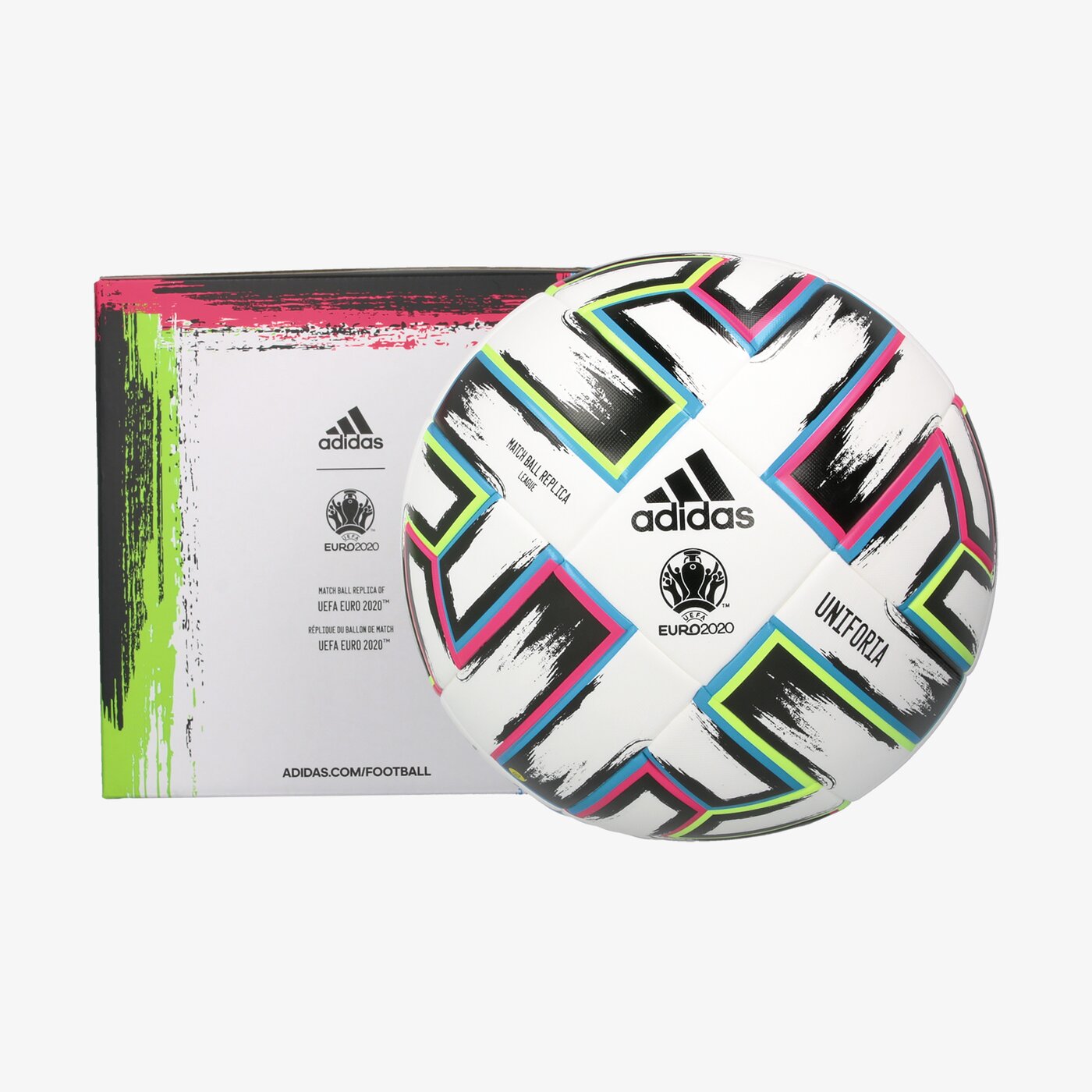 Damska piłka nożna ADIDAS PIŁKA UNIFO LGE XMS EURO 2020 BOX fh7376 kolor multicolor